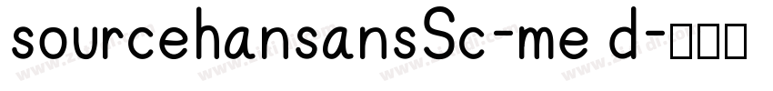sourcehansansSc-me d字体转换